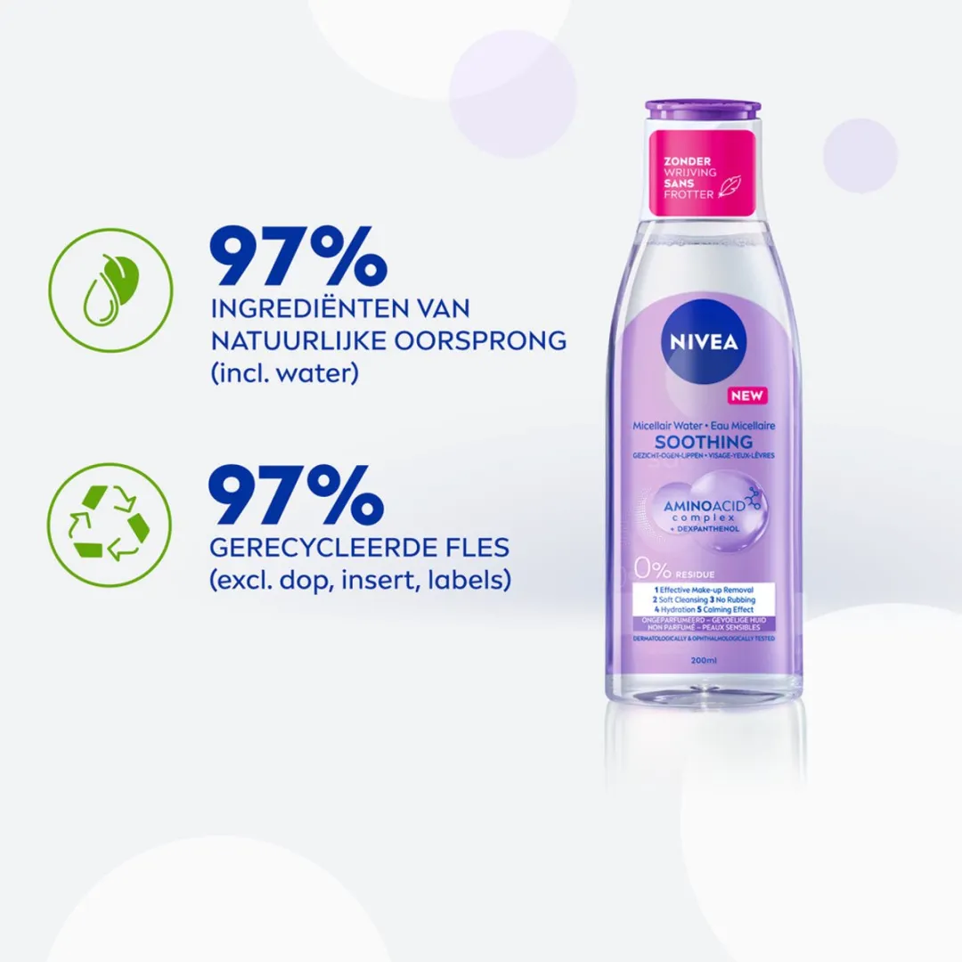 NIVEA Micellair Water Gevoelige Huid 200ml - 25 Stuks