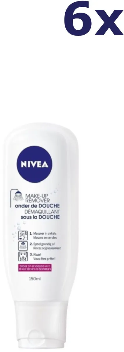 NIVEA Make-up Remover Onder de Douche 150ml - 6 Stuks