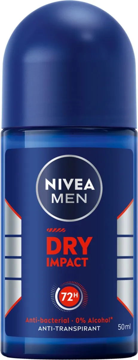 NIVEA MEN Dry Impact Anti-Transpirant Roller 100ml - 2 Stuks