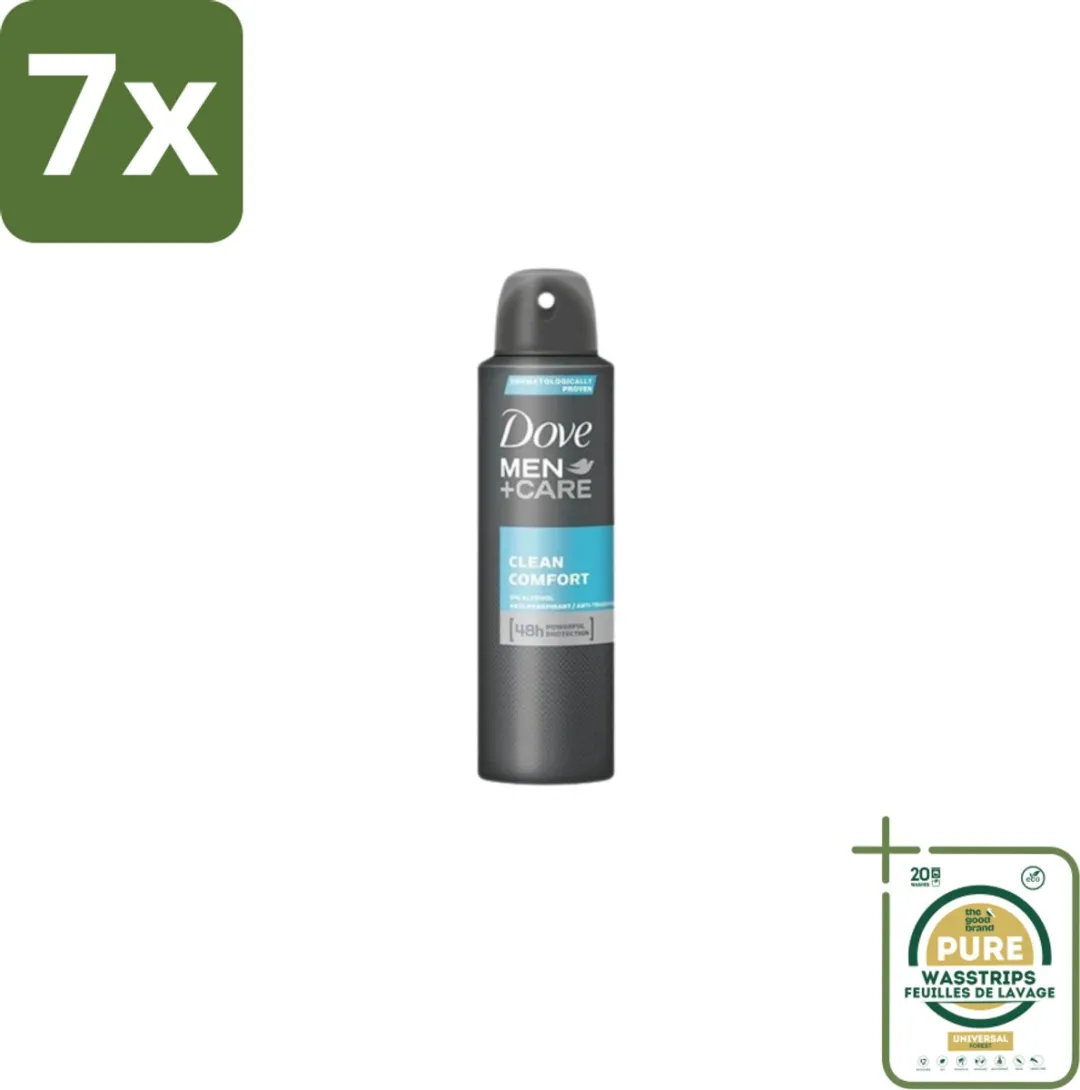 Dove Men+Care Deodorant Spray Clean Comfort 200ml - 7 Stuks