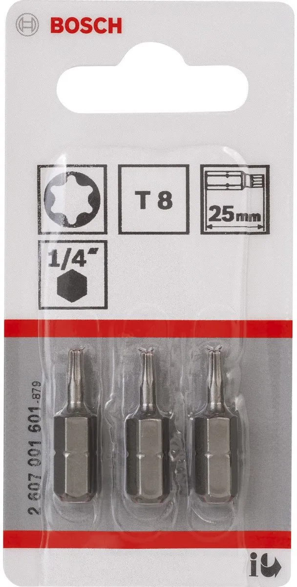 Bosch Bit T8 Extra-hard - 3 Stuks
