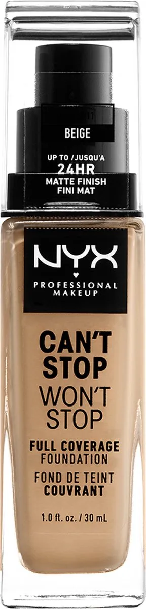 NYX Can't Stop Won't Stop Foundation Beige 30ml