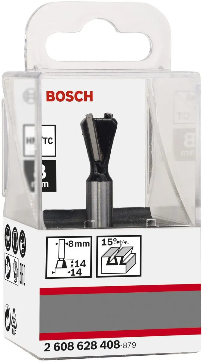 Bosch Zwaluwstaartfrezen 8mm - Hout