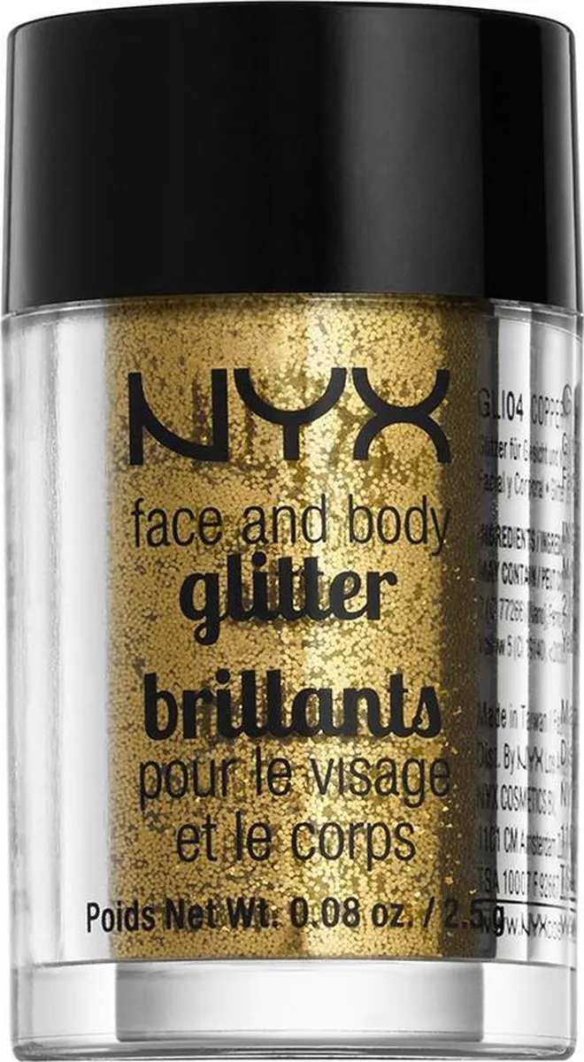 NYX Professional Makeup Face & Body Glitter Goud 2,5 g