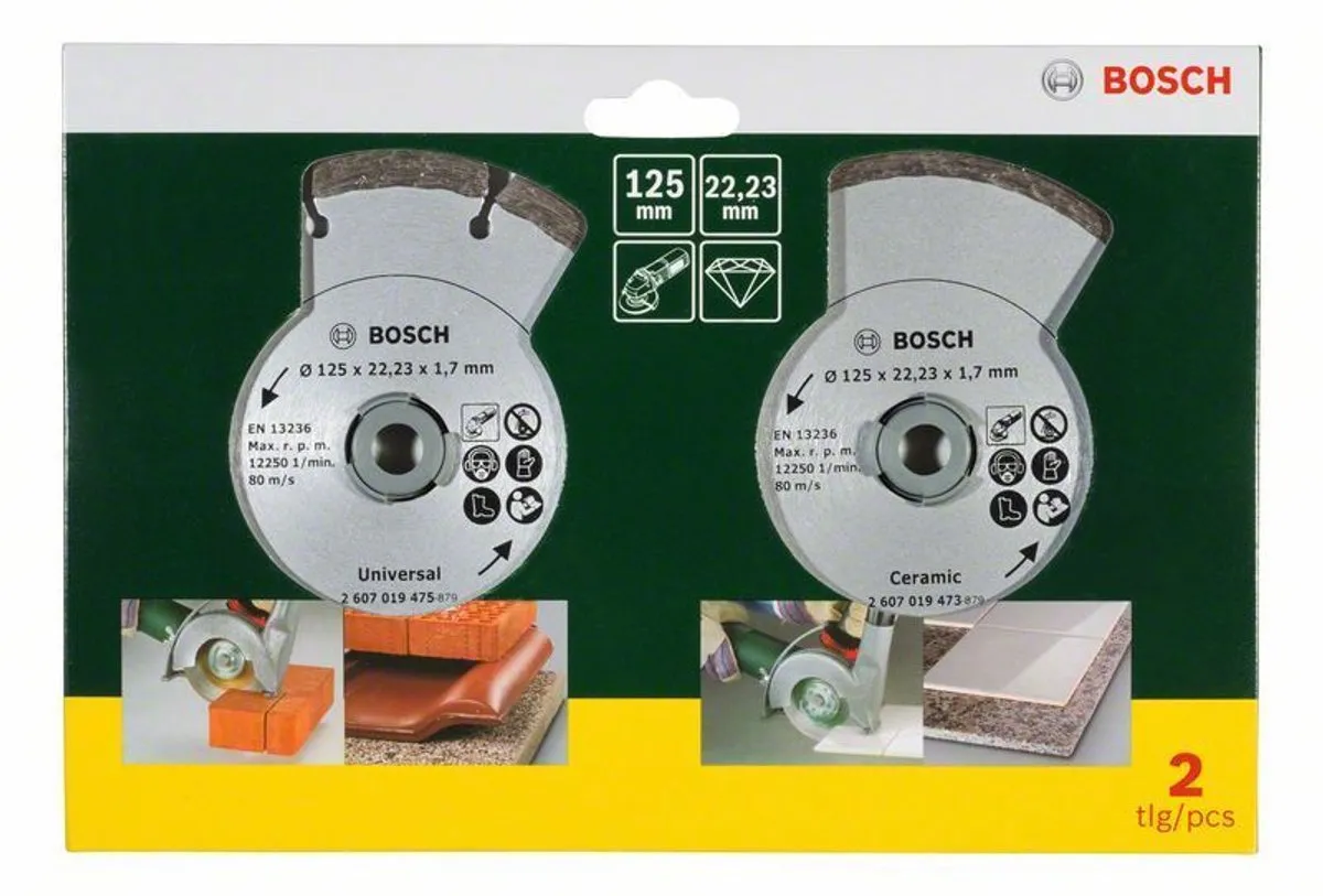Bosch Diamantschijven 125mm - 2-delig