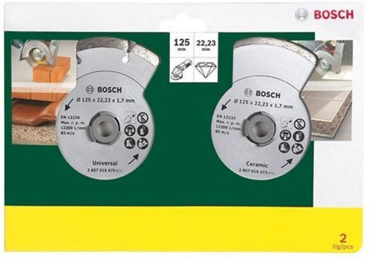 Bosch Diamantschijven 125mm - 2-delig