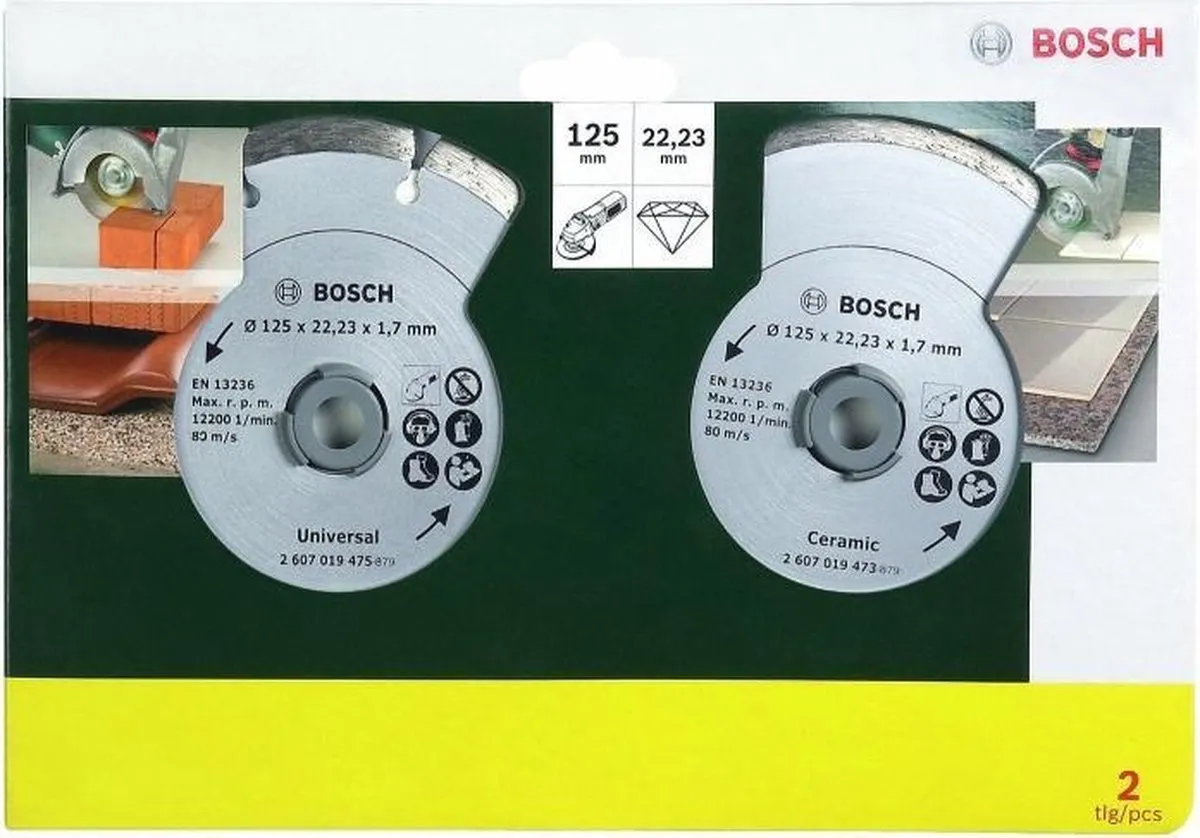 Bosch Diamantschijven 125mm - 2-delig