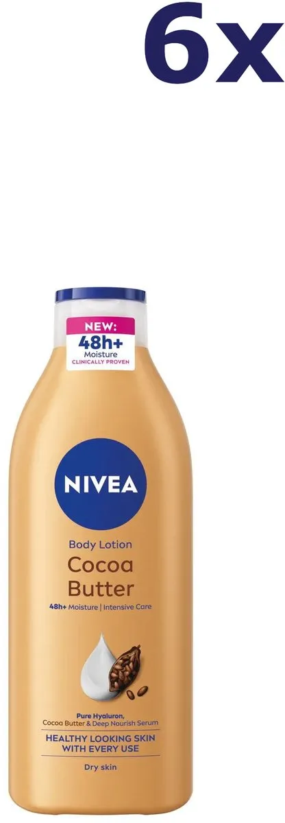 NIVEA Bodylotion Nourishing Cacao 400ml - 6 Stuks