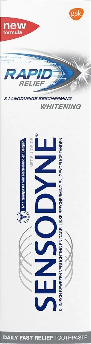 Sensodyne Rapid Relief Whitening Tandpasta 2x75ml