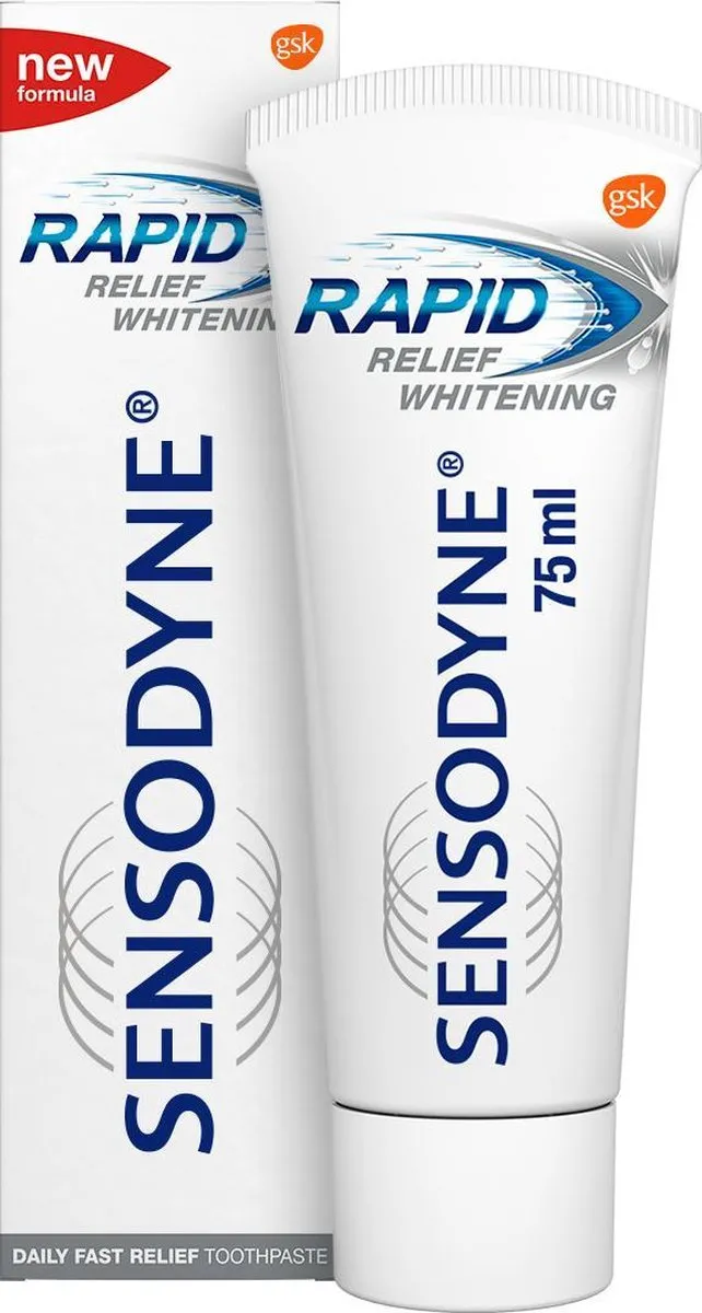Sensodyne Rapid Relief Whitening Tandpasta 2x75ml
