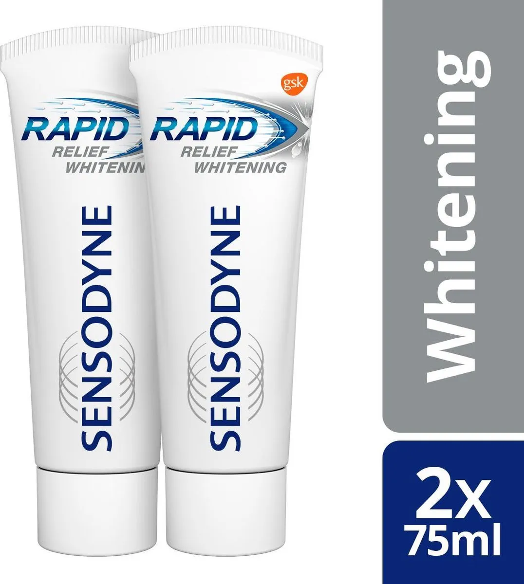 Sensodyne Rapid Relief Whitening Tandpasta 2x75ml