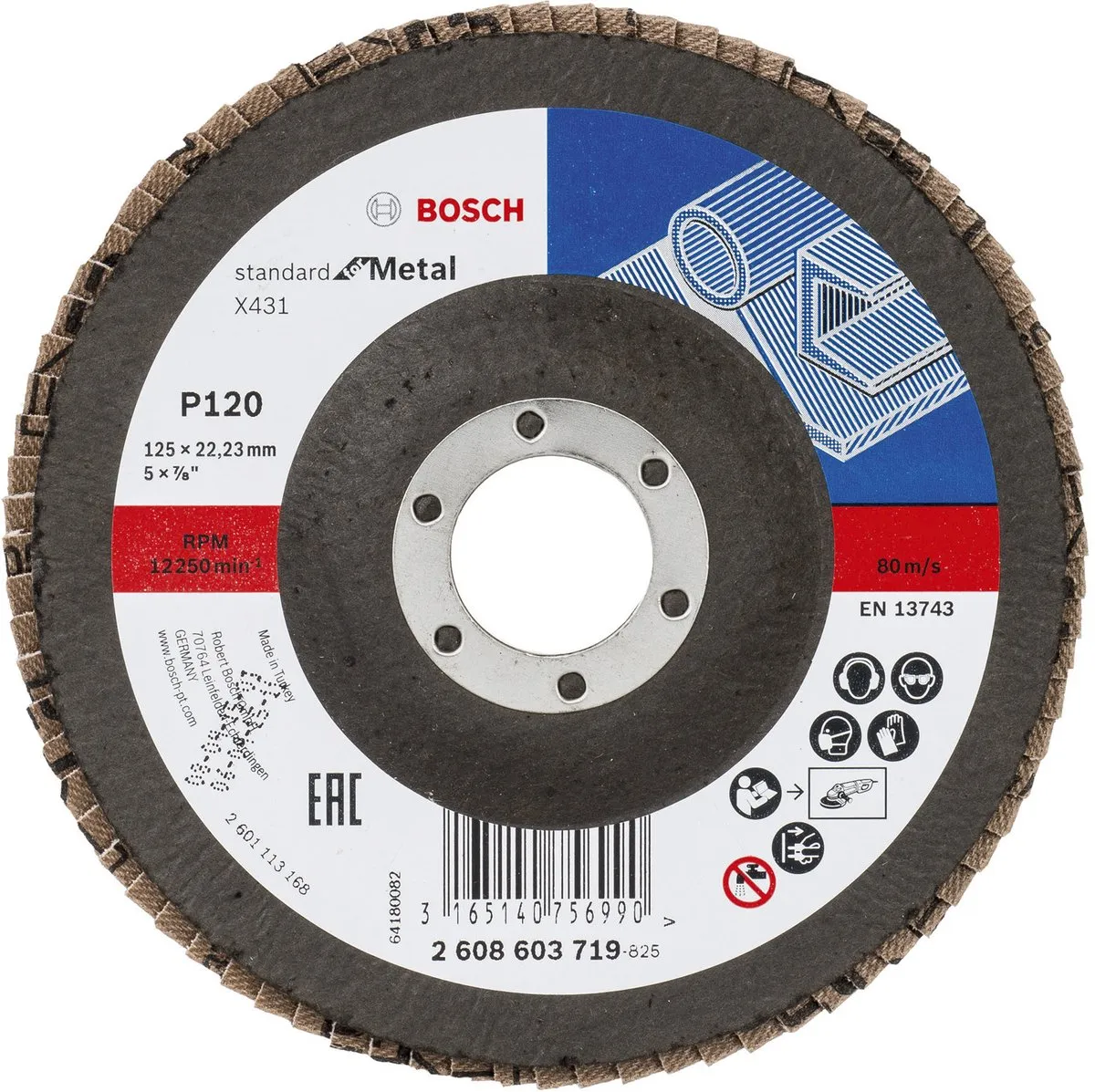 Bosch 125mm Lamelschijf Standard Metal 120