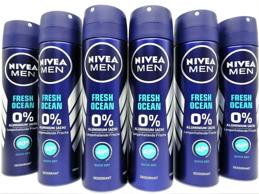 NIVEA Men Deodorant Spray Ocean Fresh - 6x150ml