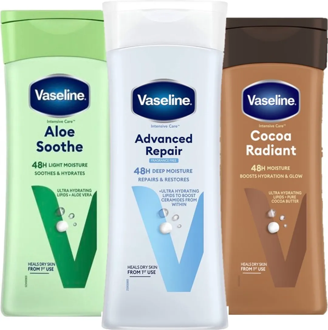 Vaseline Bodylotion Advanced Repair/Aloë Soothe/Cacoa Radiant 600ml