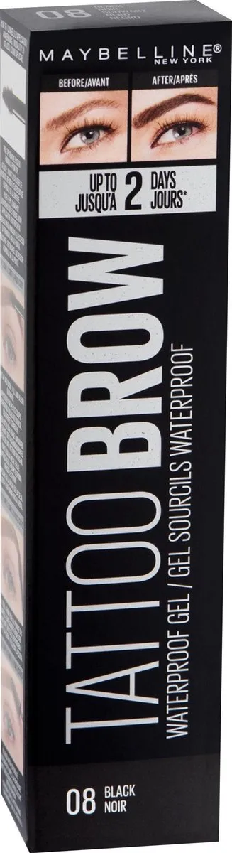 Maybelline TAT.Brow Waterproof Gel 07 Black - 6.8ml