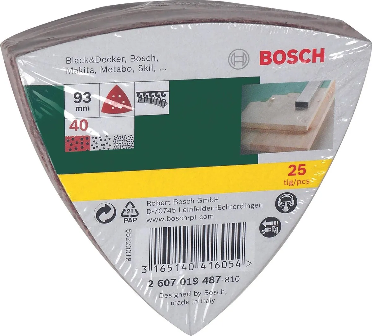 Bosch 25-delige Schuurbladenset - Korrel 40