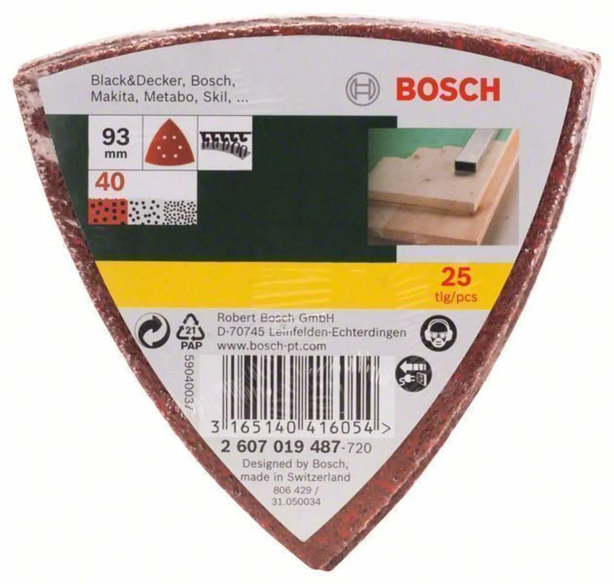 Bosch 25-delige Schuurbladenset - Korrel 40 - afbeelding 6 van 6