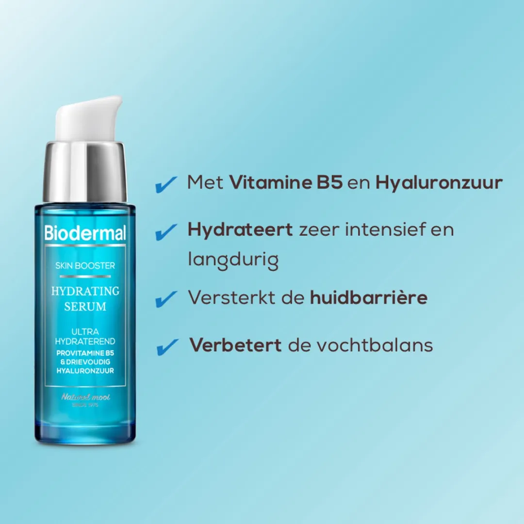 Biodermal Skin Booster Hydraterend Serum 30ml - Hyaluronzuur & Vitamine B
