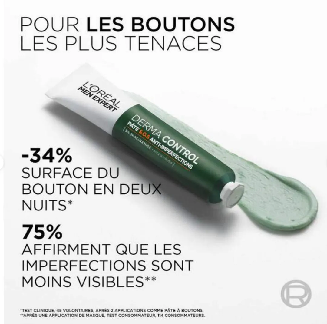 L'Oréal Paris Men Expert Derma Control S.O.S Anti-Imperfection Paste 45ml