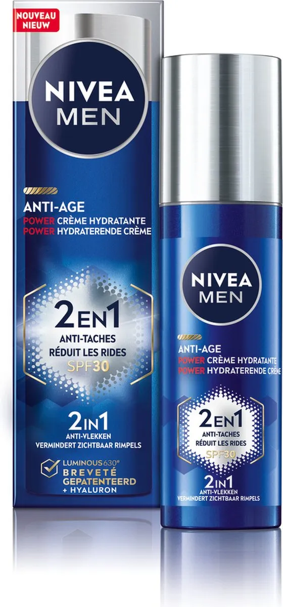 NIVEA MEN Anti-Age Power Hydraterende Crème 3x50ml - SPF 30