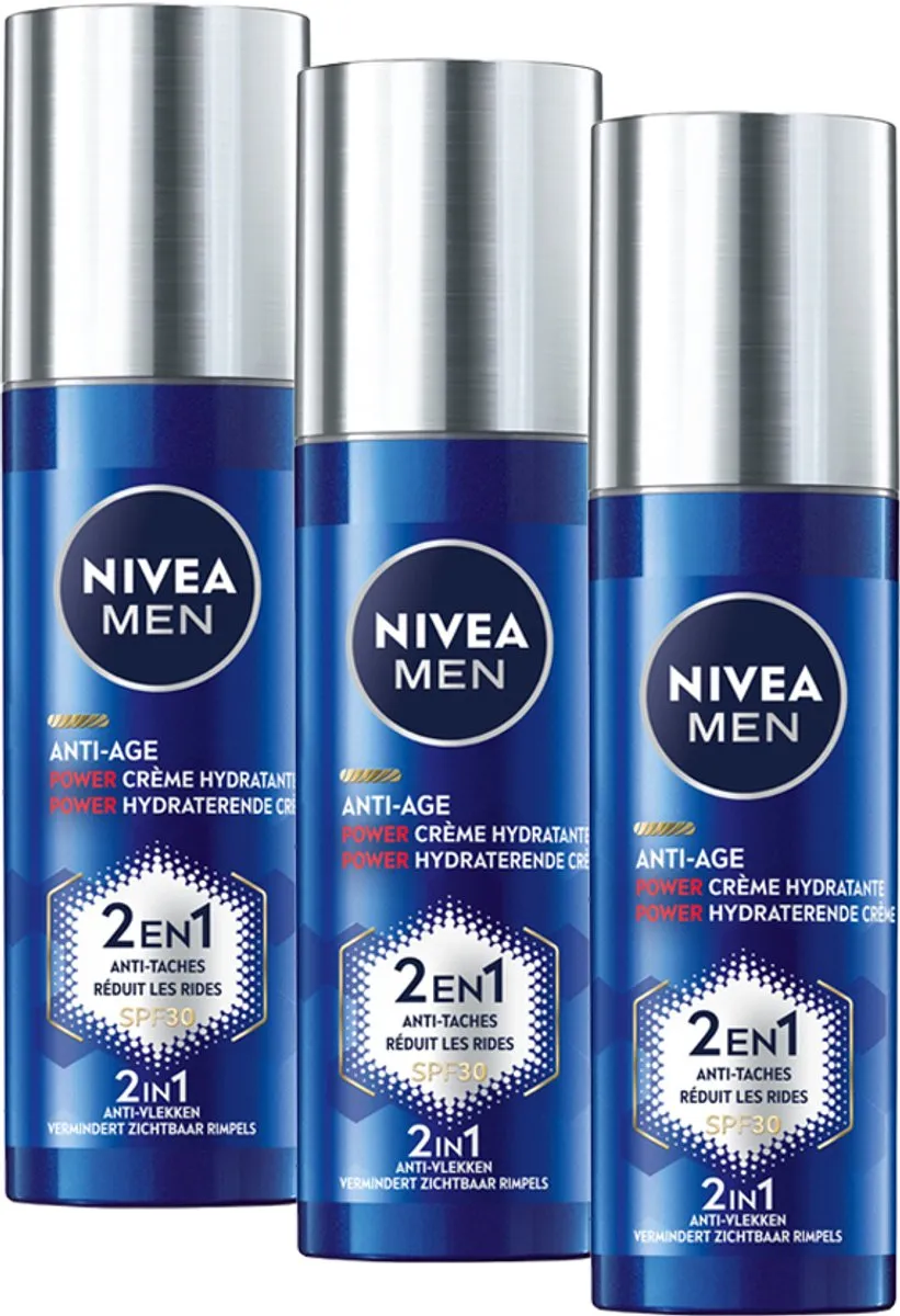 NIVEA MEN Anti-Age Power Hydraterende Crème 3x50ml