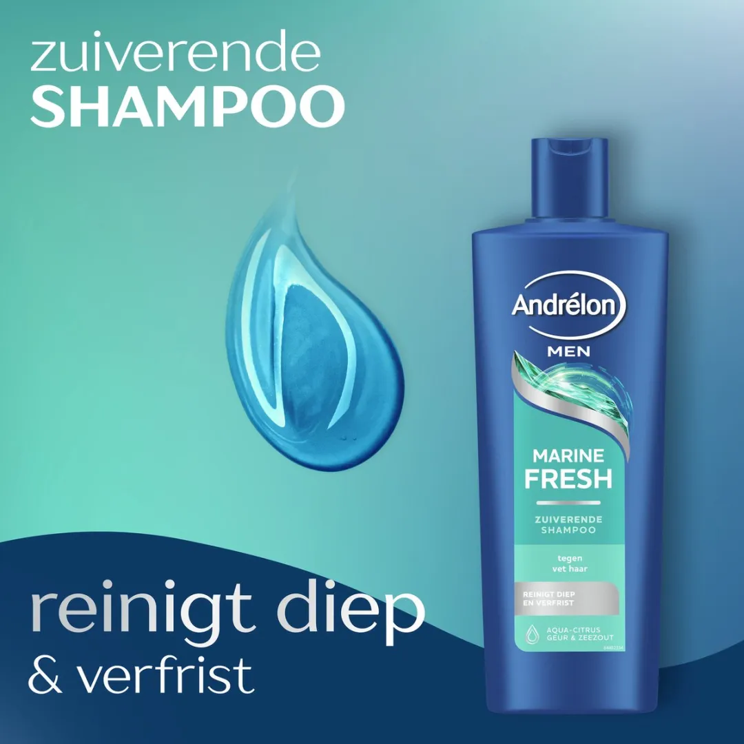 Andrélon Men Marine Fresh Shampoo - 6x400ml