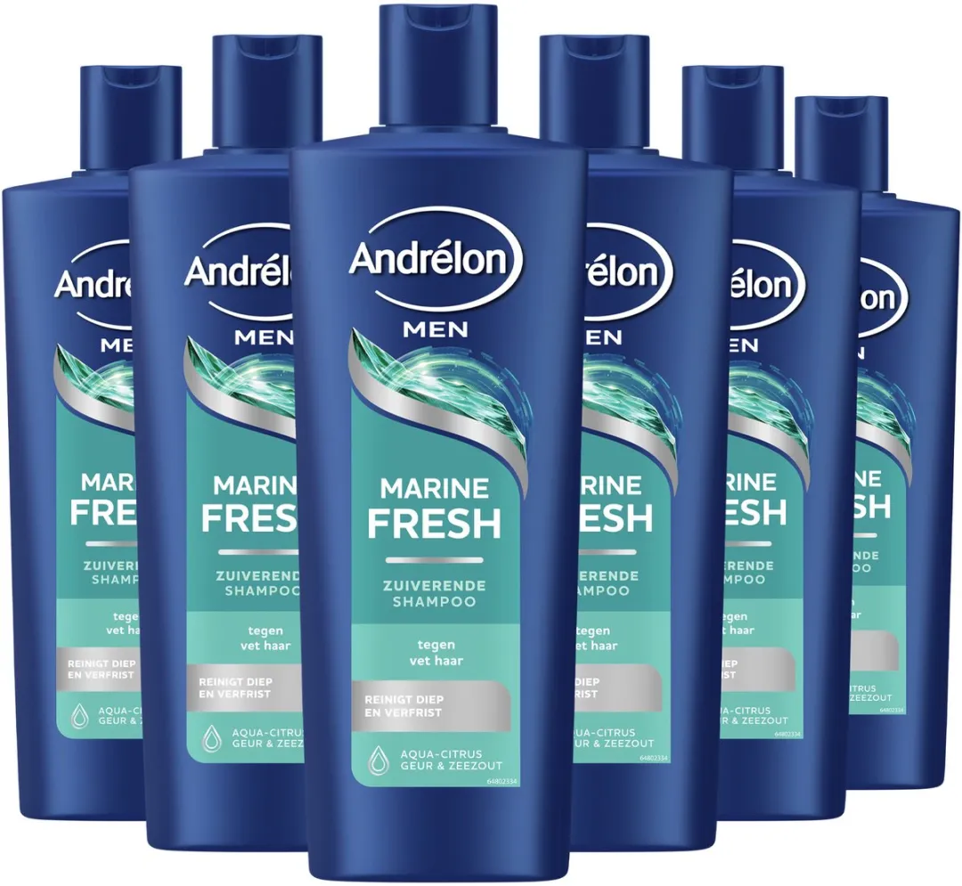 Andrélon Men Marine Fresh Shampoo - 6x400ml