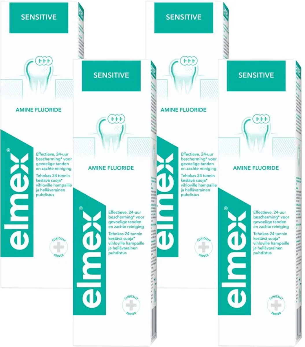 Elmex Sensitive Tandpasta 75ml - 4 Stuks