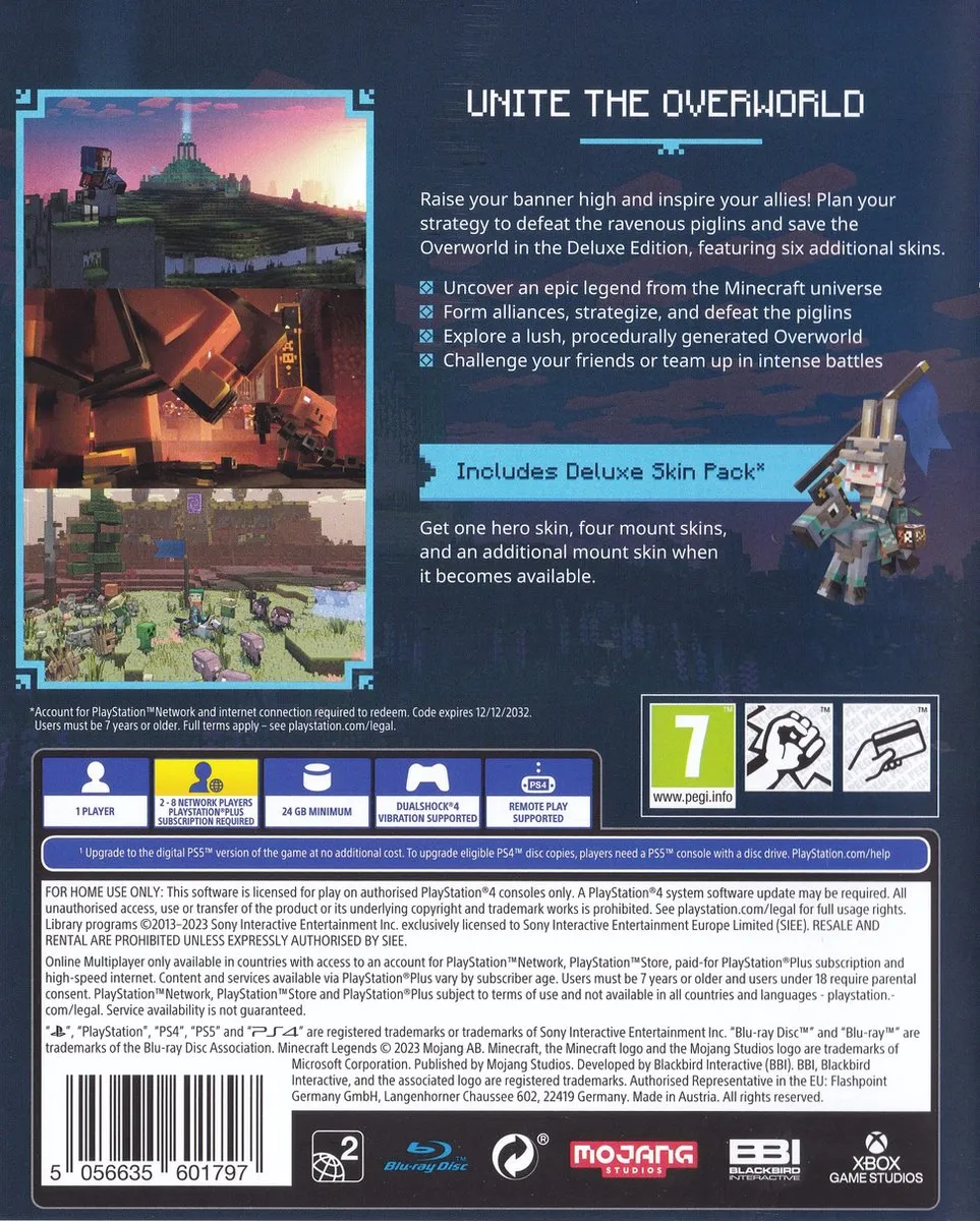 Nintendo Minecraft Legends Deluxe Edition PS4