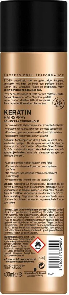 SYOSS Keratin Haarspray 400ml