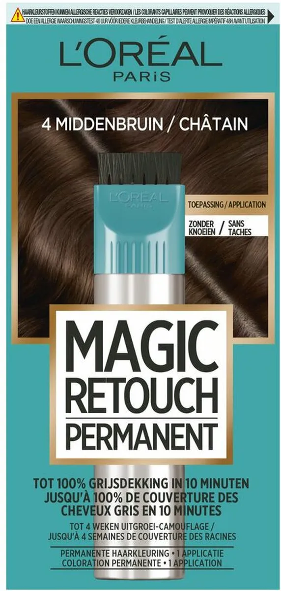 L'Oréal Magic Retouch Permanent 4 Middenbruin - 3x95ml