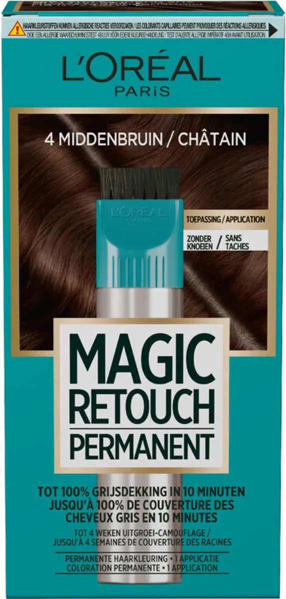 L'Oréal Magic Retouch Permanent 4 Middenbruin