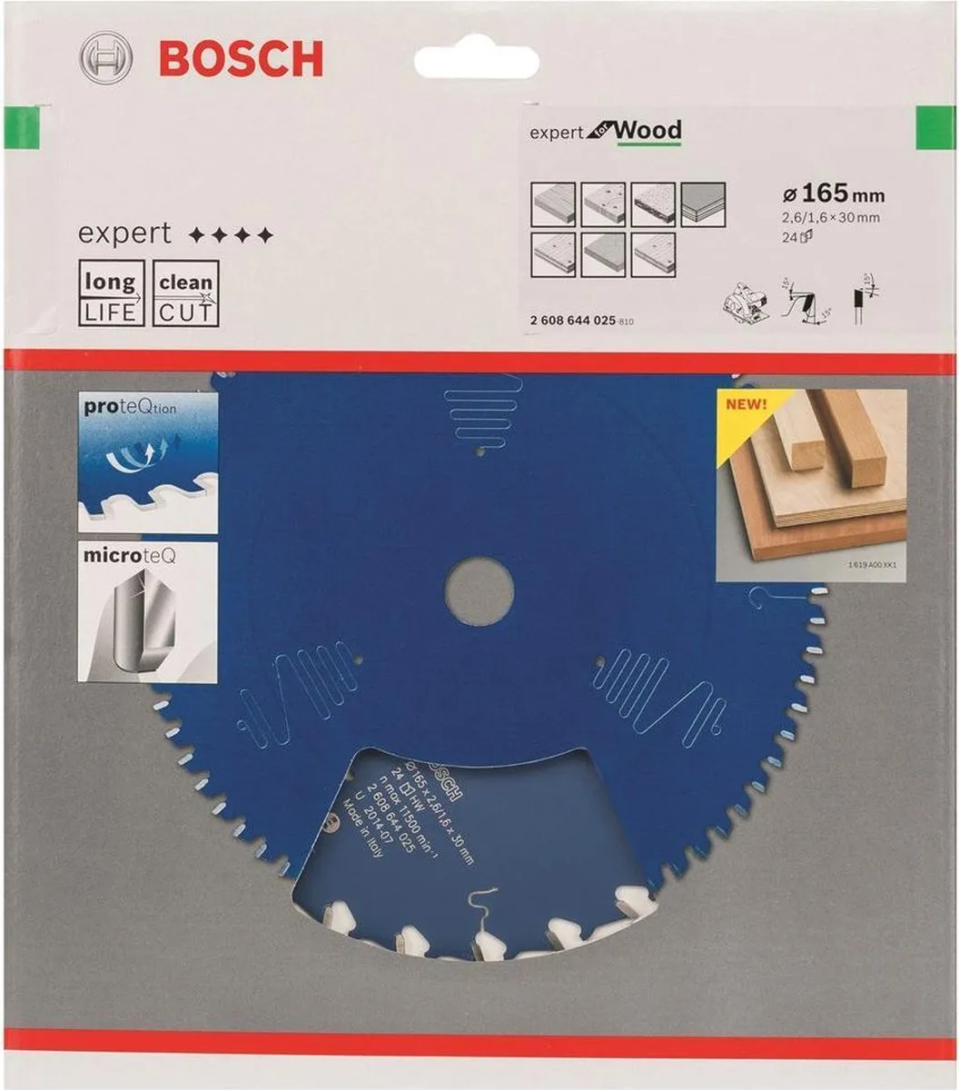 Bosch Expert Wood Cirkelzaagblad 165mm - 48 Tanden - 2608644025 - afbeelding 6 van 6