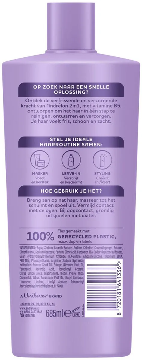 Andrélon Shampoo 2-in-1 Iedere Dag 1370ml - 2 Stuks