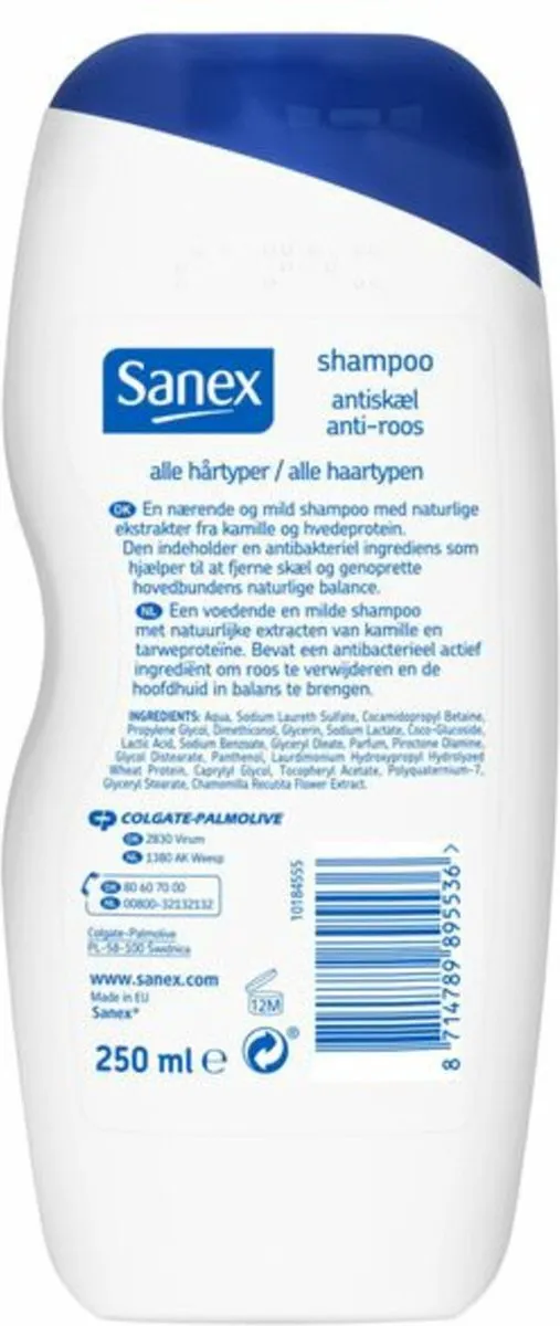 Sanex Anti-Roos Shampoo 6x250ml