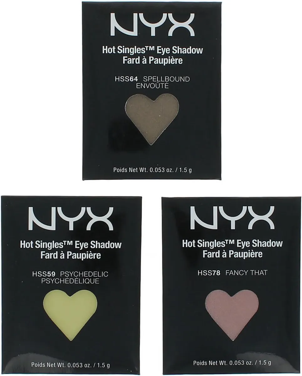 NYX Hot Singles Refill Set B Oogschaduw