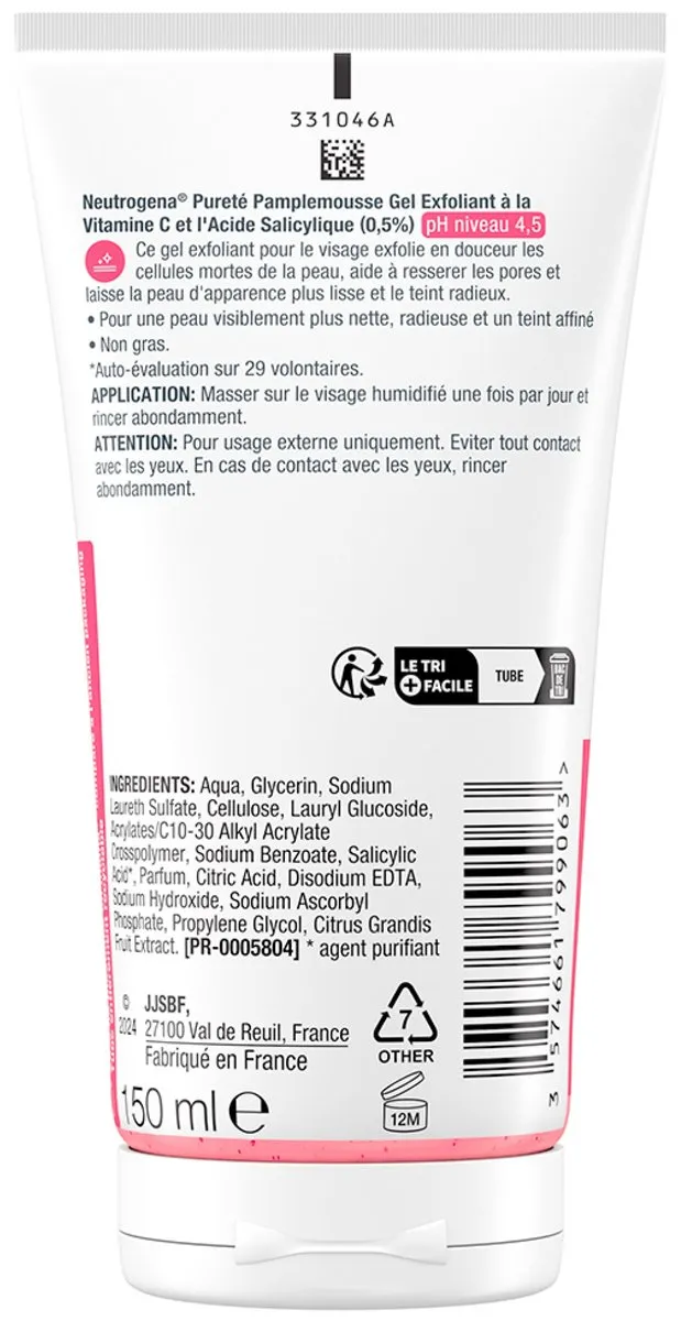 Neutrogena Pure Grapefruit Exfoliërende Gel 150ml
