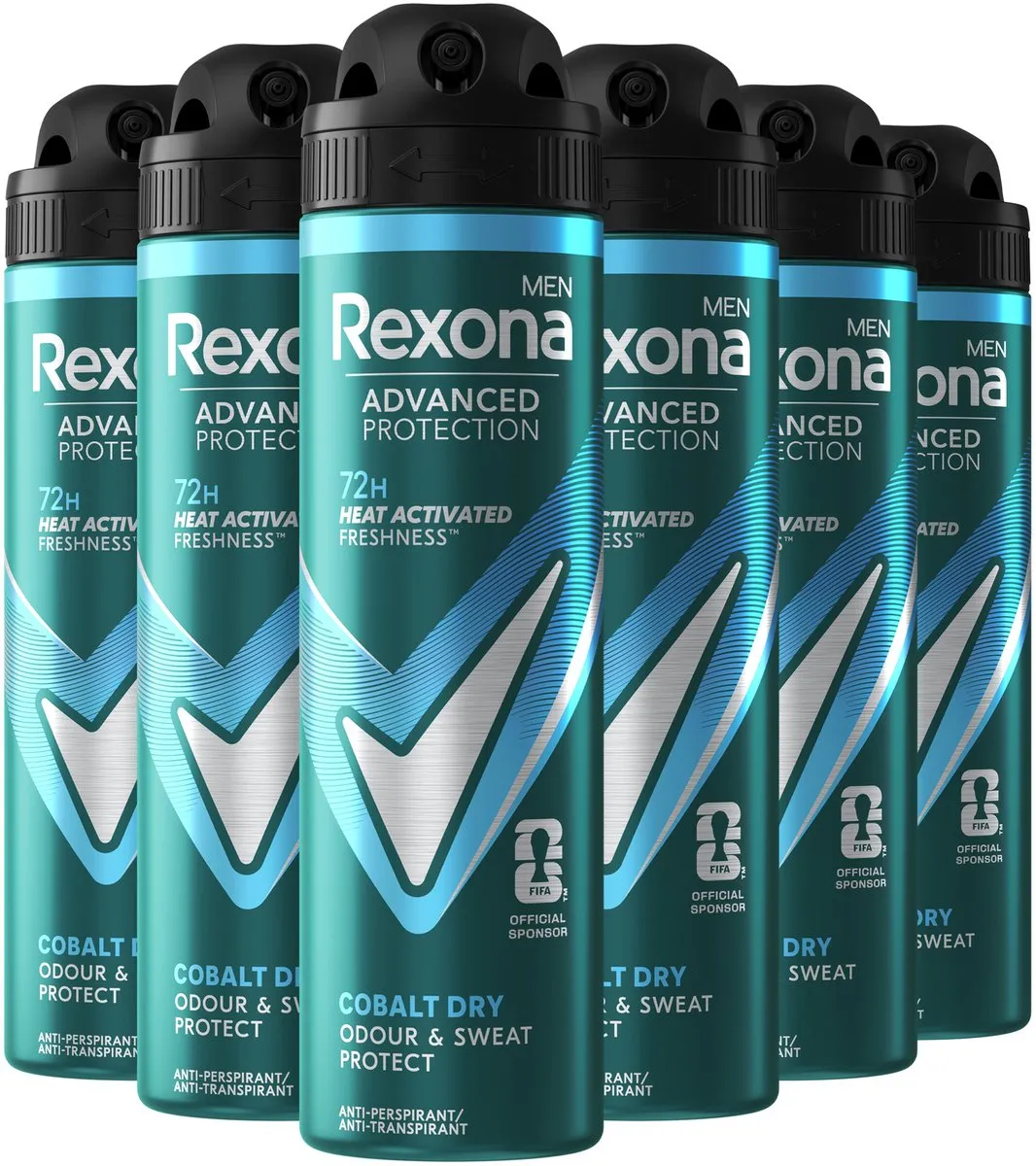 Rexona - Anti-Transpirant Spray - Men Advanced Protection - 6 x 150 ml