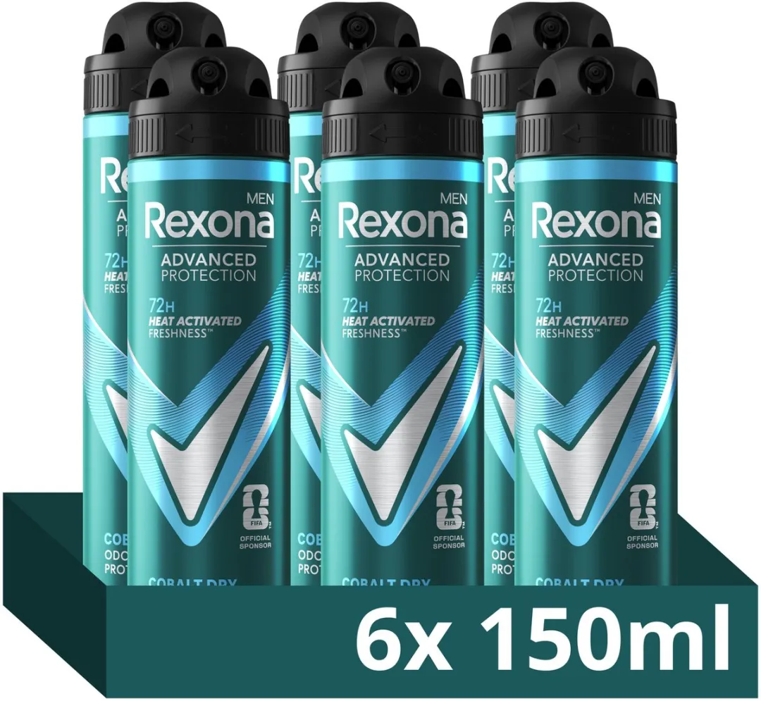 Rexona - Anti-Transpirant Spray - Men Advanced Protection - 6 x 150 ml
