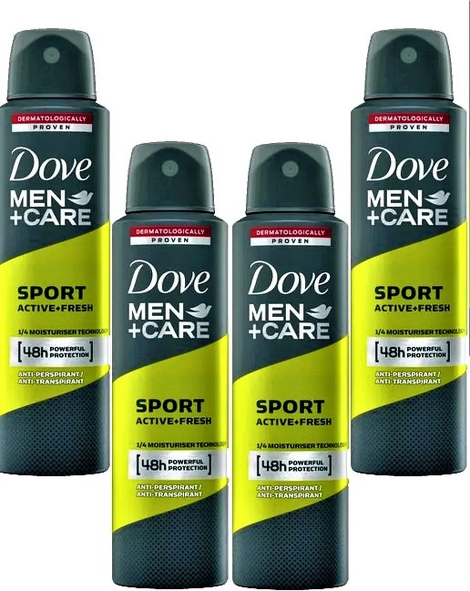 Dove Men+Care Sport Active+Fresh Deo Spray - 4x150ml