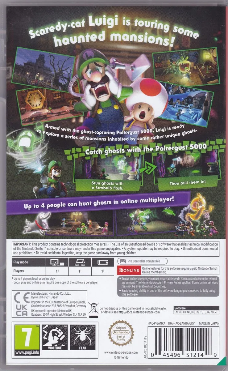 Nintendo Luigi’s Mansion 2 HD Switch