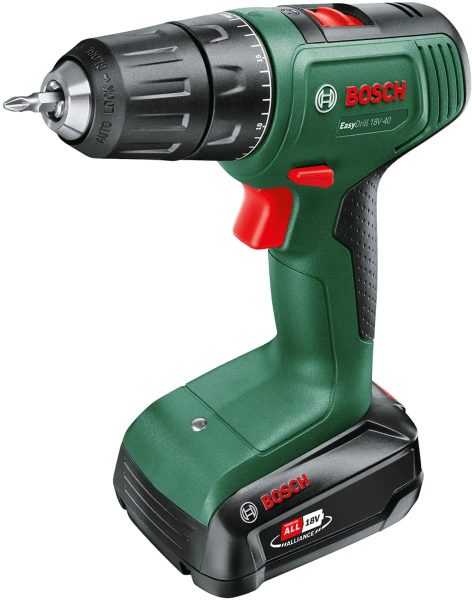 Bosch EasyDrill 18V-40 - Accuschroefboormachine - Met 18 V Li-Ion accu (2.0 Ah) en een lader
