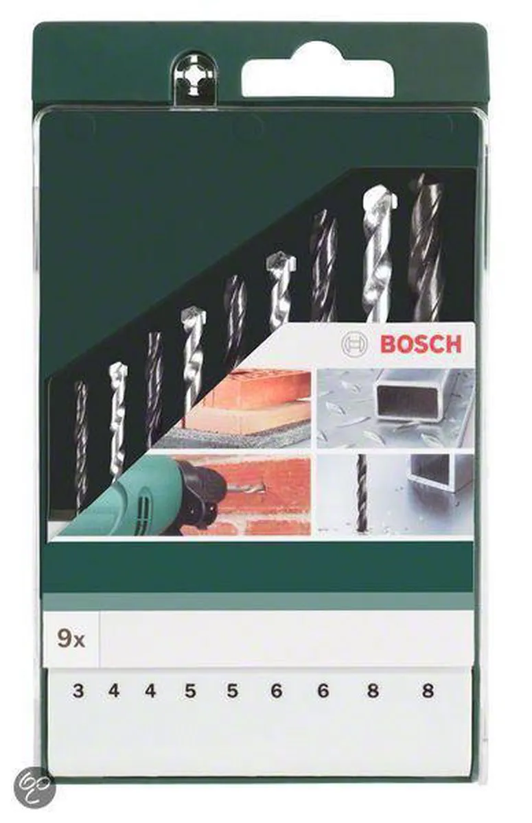Bosch 9-delige Boorset HSS-R - Metaal/Steen/Hout - afbeelding 2 van 3