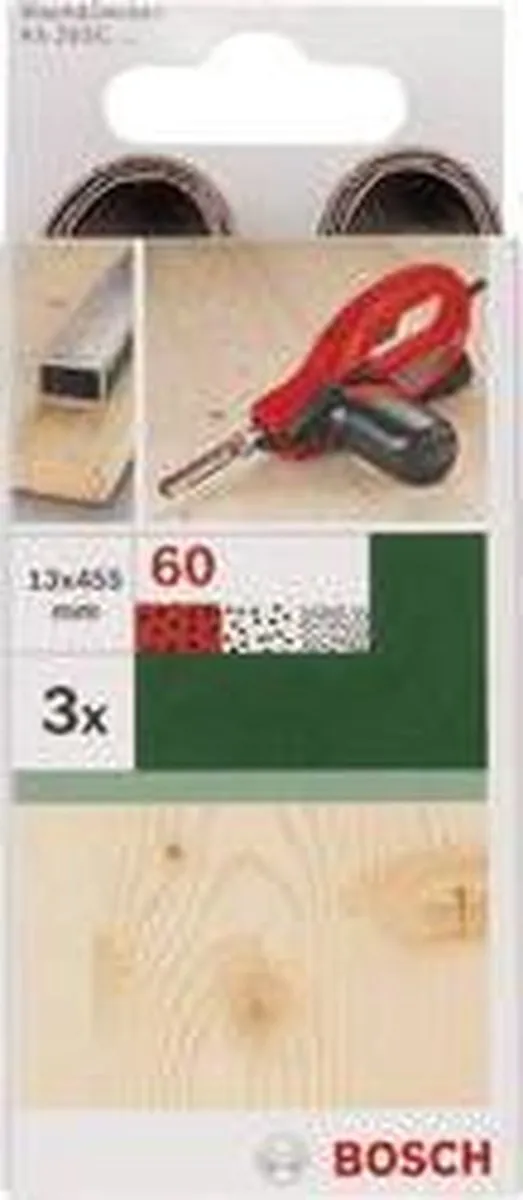 Bosch Schuurbandenset 3-delig 120 - voor Black & Decker Powerfile - Rood