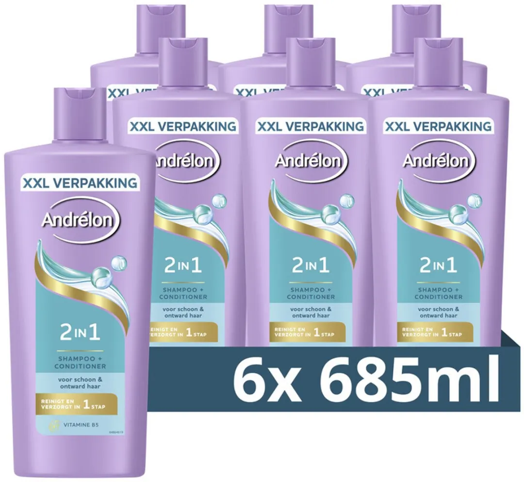 Andrélon 2in1Shampoo 685ml - 6 Stuks
