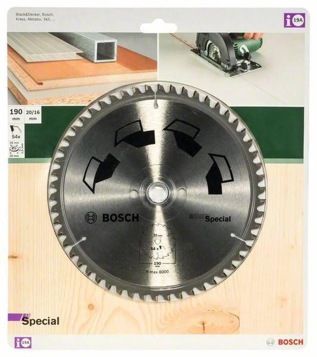 Bosch Professional Cirkelzaagblad Special 190mm - 54 Tanden