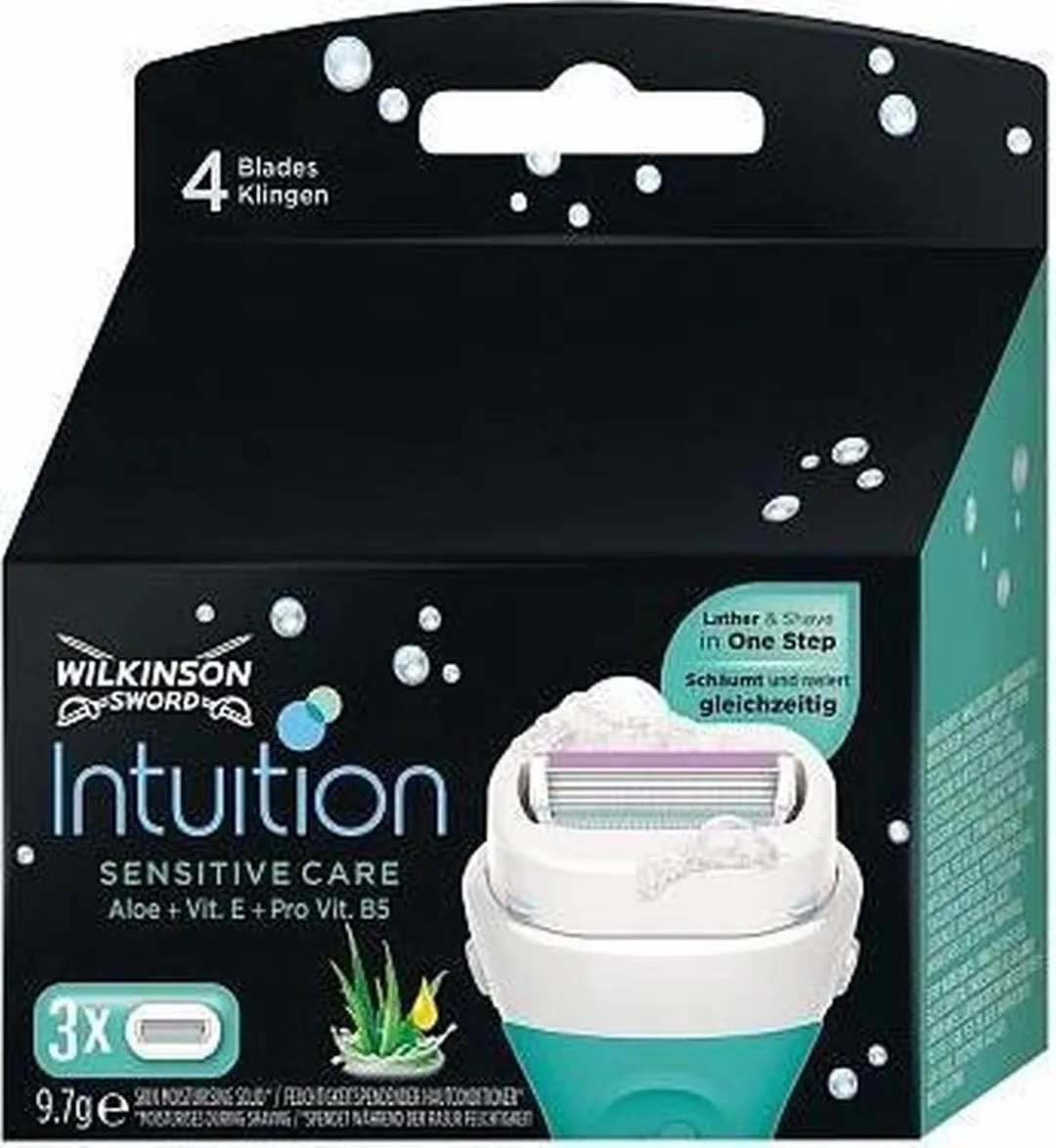 Wilkinson Sword Intuition Scheermes Sensitive Care 4 Bladen - 3 Stuks