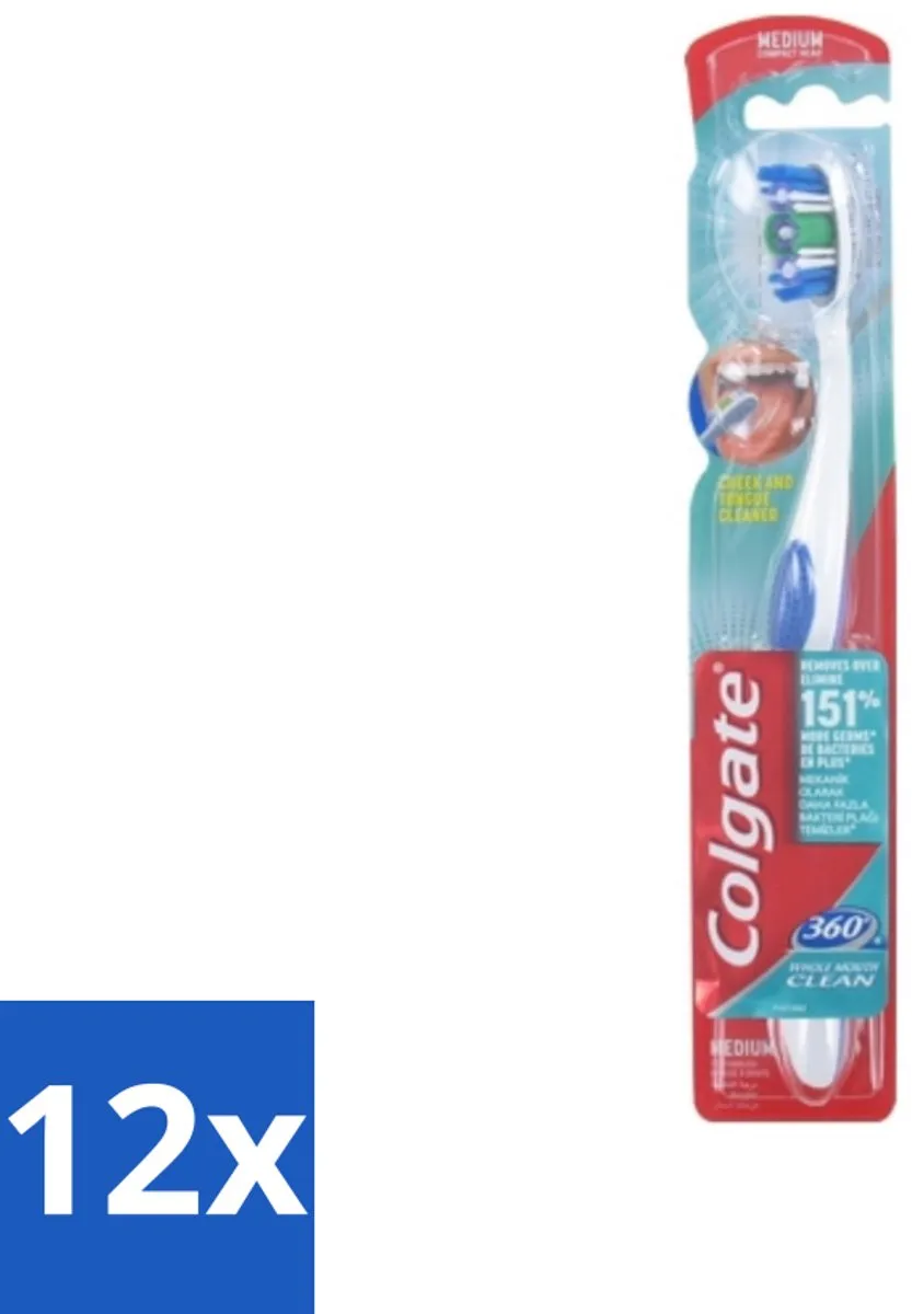 Colgate 360 Whole Mouth Clean Medium Tandenborstels