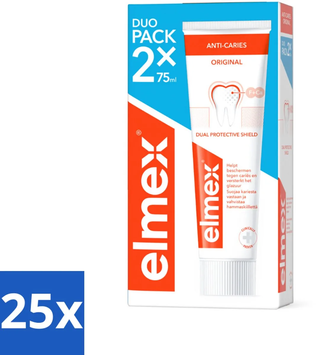 Elmex Anti-Cariës Tandpasta Duoverpak 25 Stuks
