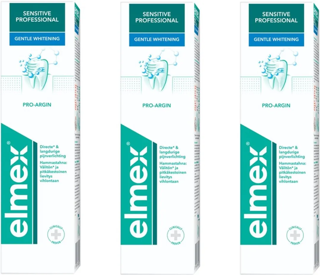 Elmex Sensitive Professional Gentle Whitening Tandpasta - 225ml (3x75ml)